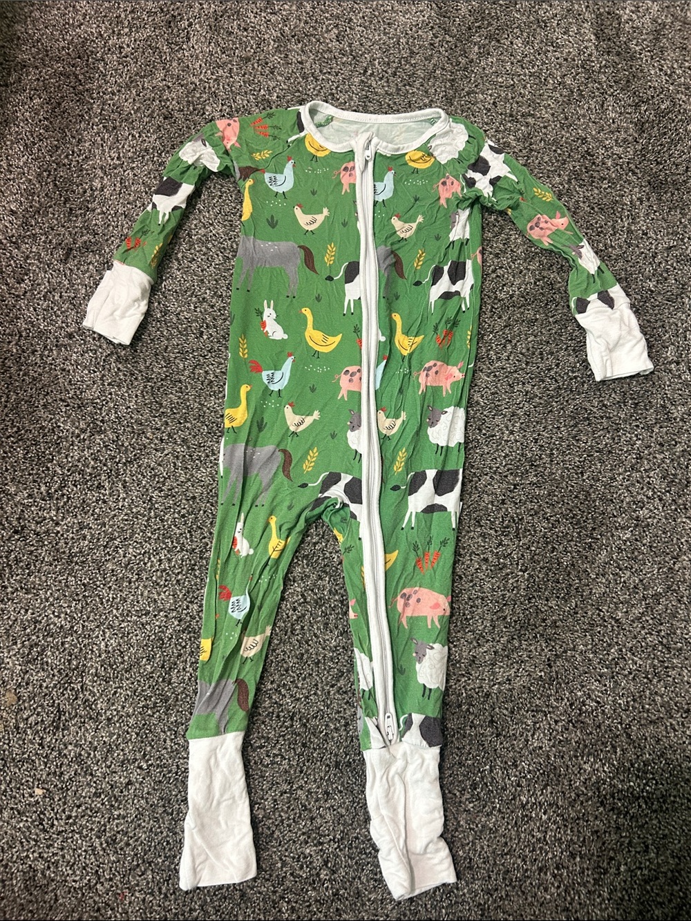 Little Sleepies Farm Animal Print One-Piece Sleeper